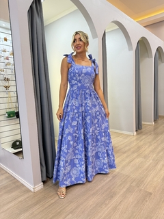 Vestido longo Juliana tricoline na internet