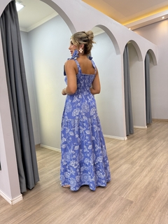 Vestido longo Juliana tricoline - loja online