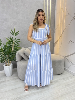 Vestido longo Juliana tricoline na internet