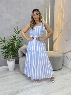 Vestido longo Juliana tricoline - comprar online