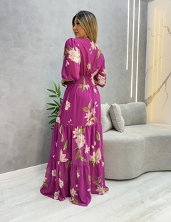 Vestido longo estampado Débora - Look by maisa