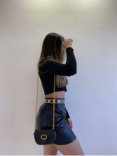 SAIA MEDSON PRETA - COURO - comprar online
