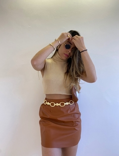 SAIA MEDSON MARROM - COURO - comprar online