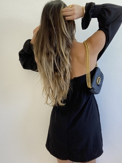 VESTIDO CATARINA PRETO - MANGA LONGA - Bendgi