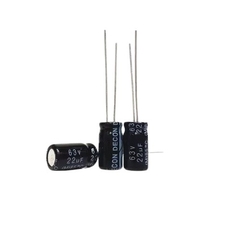 Capacitor eletrolítico radial 22uf 63v - comprar online