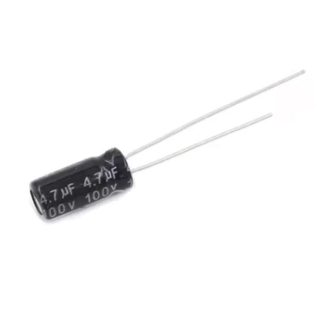 Capacitor eletrolítico radial 4,7uf 100v
