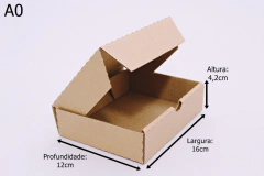 50 Caixas de papelão 16 x 12 x 4 cm Embalagem Padrão Correios 0
