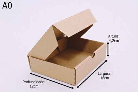 50 Caixas de papelão 16 x 12 x 4 cm Embalagem Padrão Correios 0