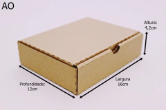 100 Caixas de papelão 16 x 12 x 4 cm Embalagem Padrão Correios 0 - comprar online