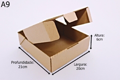 10 Caixas de Papelão 21 x 20 x 6 cm Embalagem Padrão Correios 9