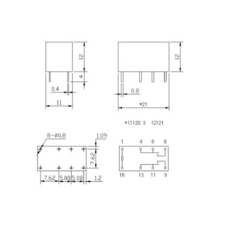 Rele 24v 2 contatos 2A 8 pinos - Intertronix