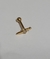 Micro Reto PVD Gold 24K Espada com zircônia Aço Cirúrgico