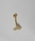Banana Bell Folheado a Ouro Detalhe Cluster