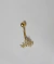 Banana Bell Folheado a Ouro Detalhe Cluster