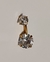 Banana Bell Aço Cirúrgico PVD Gold 24K Zircônias
