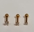 Micro Reto Ponto de Luz Titânio Gold Com Zirconias Cravadas