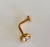 L-Bar Aço Cirúrgico PVD Gold 24K