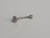 Micro Curvo Titânio Push Pin Flor e Esfera comZircônia