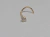 Nostril Aço PVD Gold Zircônia Cravada