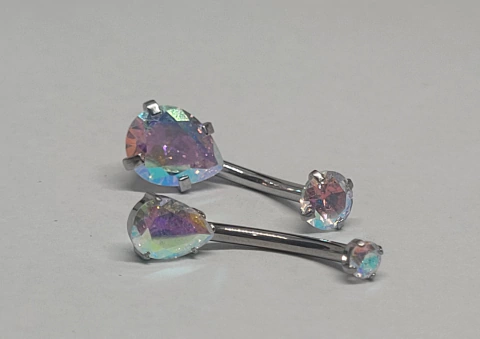 Banana Bell Aço Cirúrgico Gota Furta-cor