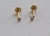 Australiano Titânio Gold 24K Push Pin 0,8mm Base Maior