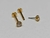 Australiano Titânio Gold 24K Push Pin Zircônia 3mm