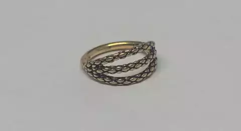 Segmento Aço Cirúrgico PVD Gold 24K Triplo Snakeskin