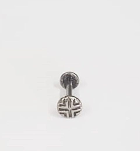 Labret Aço Cirúrgico Topo Ornamentado