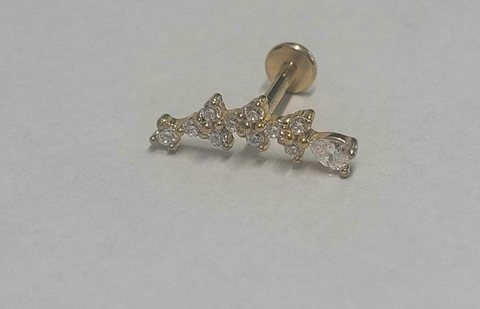 Cluster Bright Way Aço Cirúrgico PVD Gold 24K