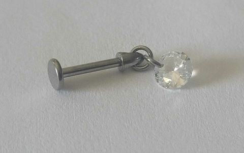 Labret Titânio Pingente Circular