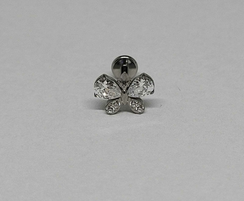Labret Titânio Mariposa
