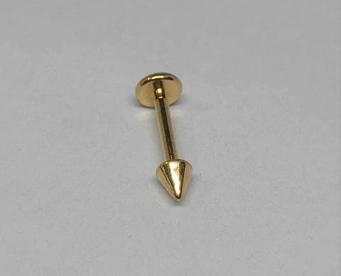 Labret Titânio Gold 24K Spike