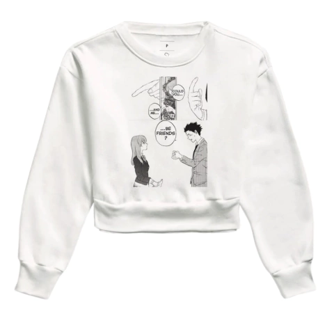 Moletom Cropped Be friends na internet