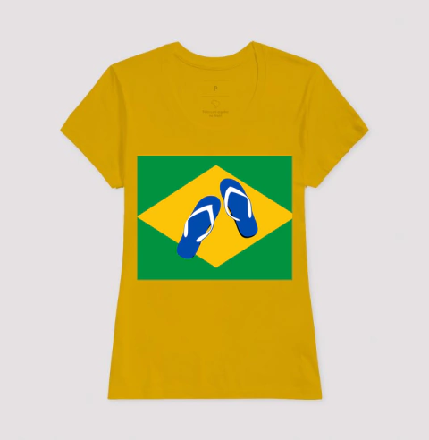 Camiseta Tradicional Bandeira Brasileira - comprar online