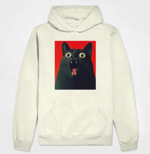 Moletom Hoodie Slim Gato em Choque - loja online