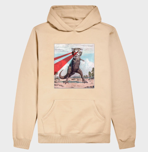 Moletom Hoodie Slim DinoCat Colagem - loja online