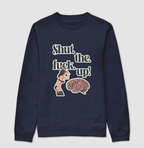 Moletom Suéter Slim Shut the fuck up! Colagem - Lacraste – Moda criativa com propósito: camisetas, moletons e mais