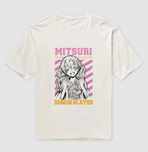 Camiseta Oversized Demon Slayer - Mitsuri na internet