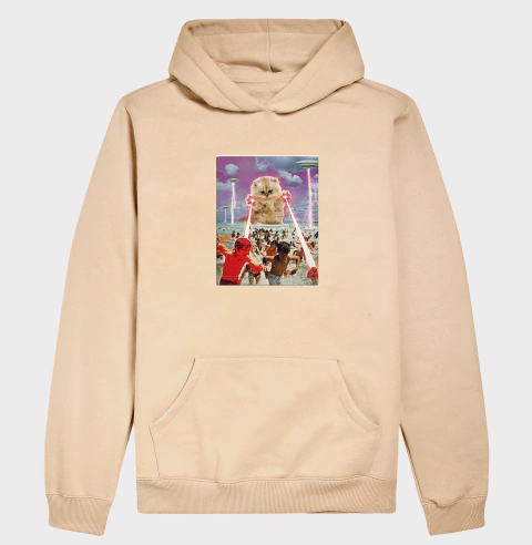 Moletom Hoodie Slim O Ataque do Gato Colagem - loja online