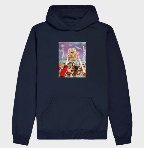 Moletom Hoodie Slim O Ataque do Gato Colagem - Lacraste – Moda criativa com propósito: camisetas, moletons e mais