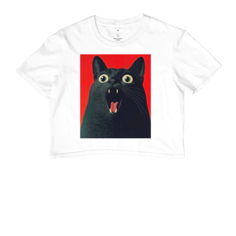 Cropped Gato em Choque na internet