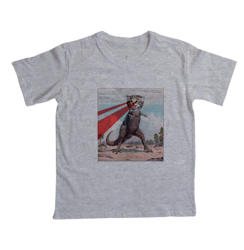 Camiseta Infantil DinoCat Colagem - loja online
