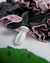 TOUCA DE CETIM DUPLA FACE PRETO E ROSA - loja online