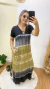 Vestido Tiedye preto/nude