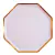 plato descartable lila con borde dorado