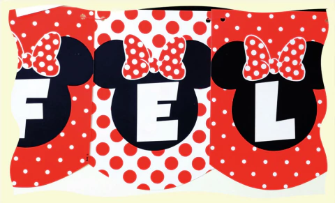 banderin feliz cumple minnie