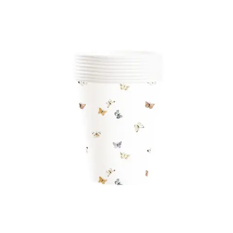vaso descartable mariposas

