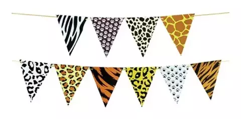 Guirnalda Triangulos Animal Print

