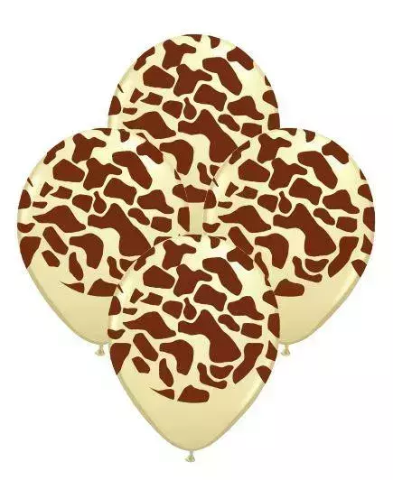 Globo Estampado Latex 12" X1 Animal Print Jirafa