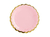 plato rosa borde dorado